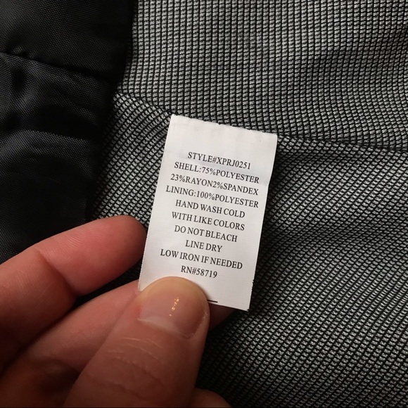 NY Collection Gray Black Ruffle Jacket, EUC, S - Picture 12 of 15